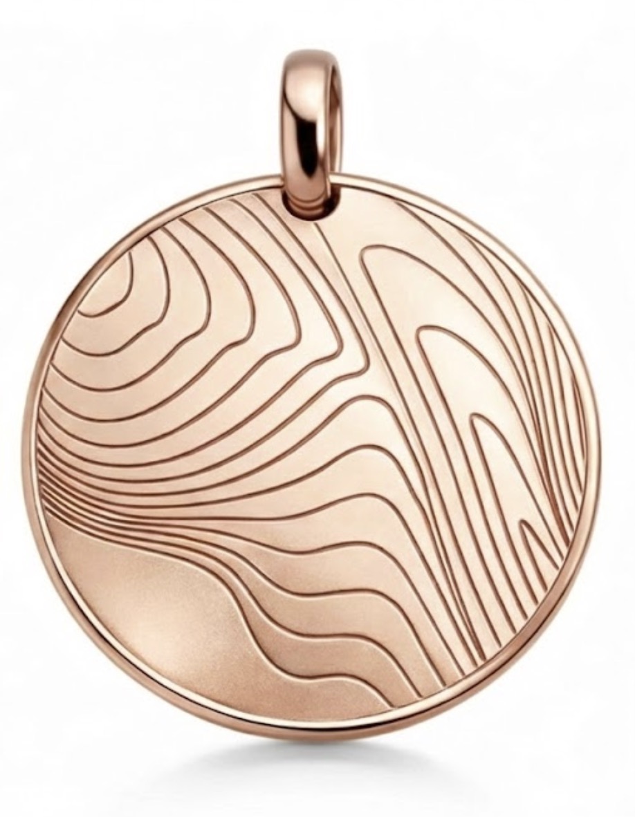 Topography Pendant - Rose Gold